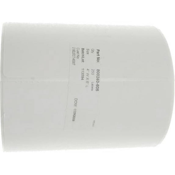 Zebra TransMatte 2000 Paper Labels 4 Inch x 6 Inch Matte 3800 Label Paper Label 72294