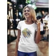 thumbnail image 1 of Zebra Tropical Flower Paradise T-Shirt Women -Image by Shutterstock, Female Medium, 1 of 4