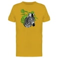 thumbnail image 1 of Zebra Tropical Plants Drawing T-Shirt Men -Image by Shutterstock, Male XX-Large, 1 of 2