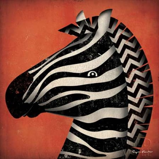 Zebra WOW Canvas Art - Ryan Fowler (24 x 24)
