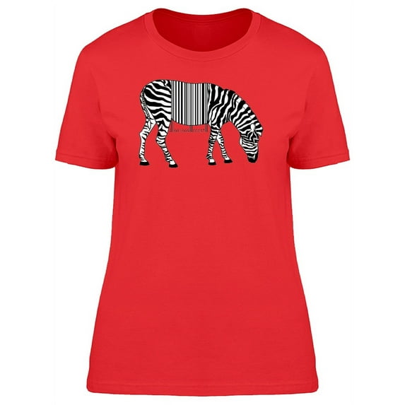 Zebra With Barcode Body T-Shirt Women -Image by Shutterstock, Female Medium
