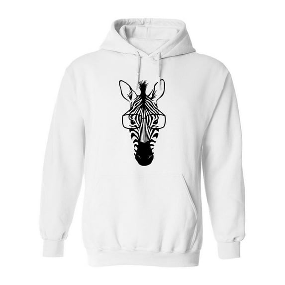 Zebra With Glasses Hoodie Women -SPIdeals Designs, Female Medium