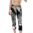 thumbnail image 1 of Zebra Women's High Waist Printed Capris Gym Pants, Not See-Through Women Leggings, Suitable for Running, Fitness, Yoga, 1 of 6