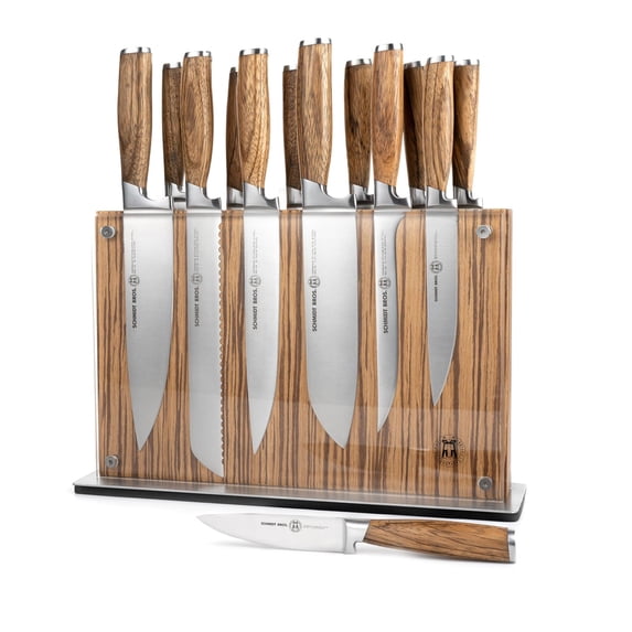 Zebra Wood, 15-Piece Knife Block Set