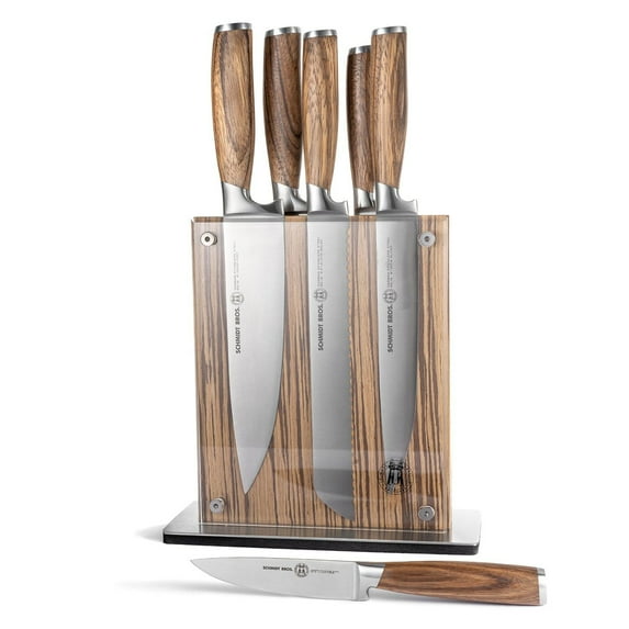 Zebra Wood, 7-Piece Knife Block Set