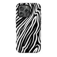 thumbnail image 1 of Zebra Work Pattern Bold Protective Case for 11/12/13/14/15/16 Pro Max – Black and White Design, 1 of 2