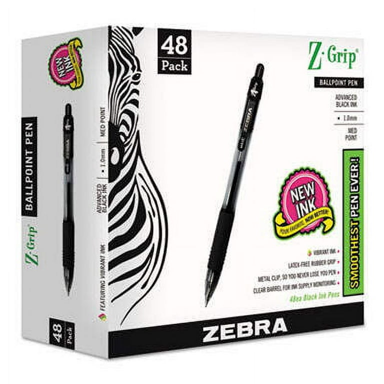 Zebra Pen Corp. Z-grip Retractable Ballpoint Pen Assorted Ink Medium 48/pack  22048 : Target