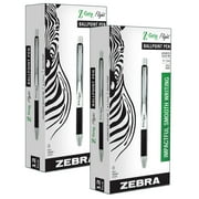 Zebra Z-Grip Flight Retractable Ballpoint Pen Bold Point Black Ink 12 Per Pack 2 Packs ZEB21910-2