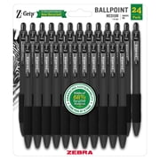 Zebra Z-Grip Recycled Retractable Ballpoint Pen Medium Point 1.0mm Black Ink 24/Pack 20314