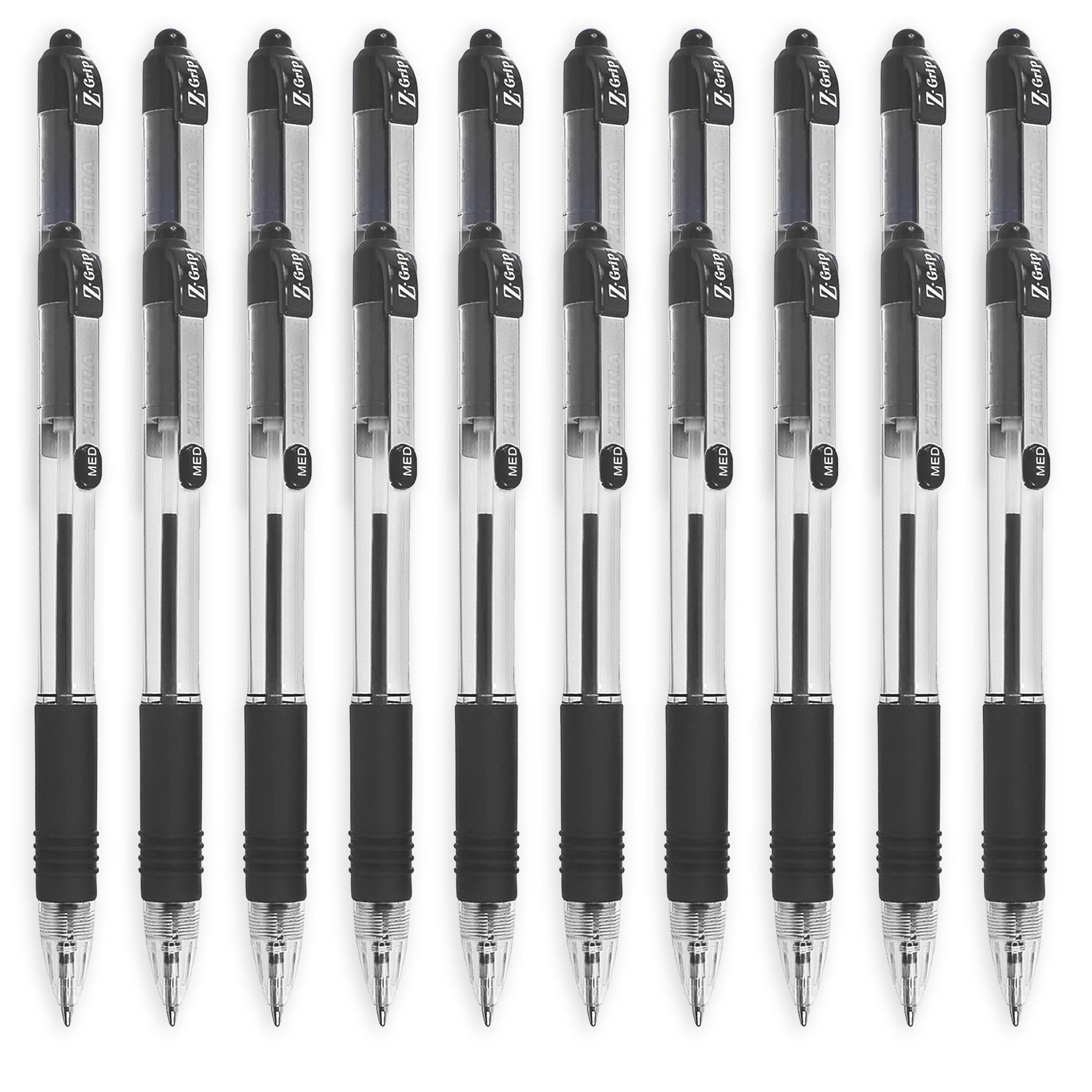Zebra Z-Grip Retractable Ballpoint Pen - 1.0mm Nib - Economy Pack of 100 - Black Ink
