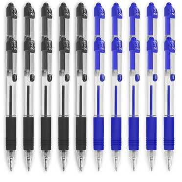 Zebra Z-Grip Retractable Ballpoint Pen - 1.0mm Nib - Economy Pack of 20 - Black and Blue Ink