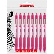 Zebra Z-Grip Smooth Retractable Ballpoint Pen - 1.0mm Nib - Pink - Pack of 8