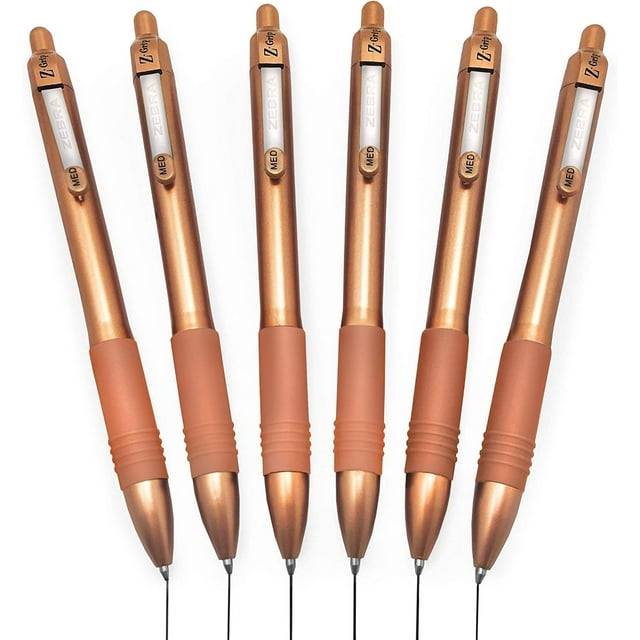 Zebra ZGrip Smooth Retractable Ballpoint Pen 1.0mm Rose Gold