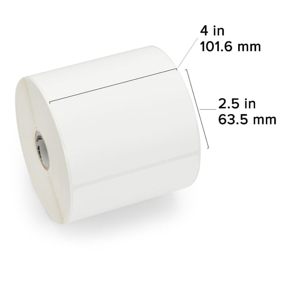 Zebra Z-Ultimate 3000T Thermal Transfer Labels, 4" x 2.5" Label, 3" Core, 2,240 Per Roll, 4 Rolls