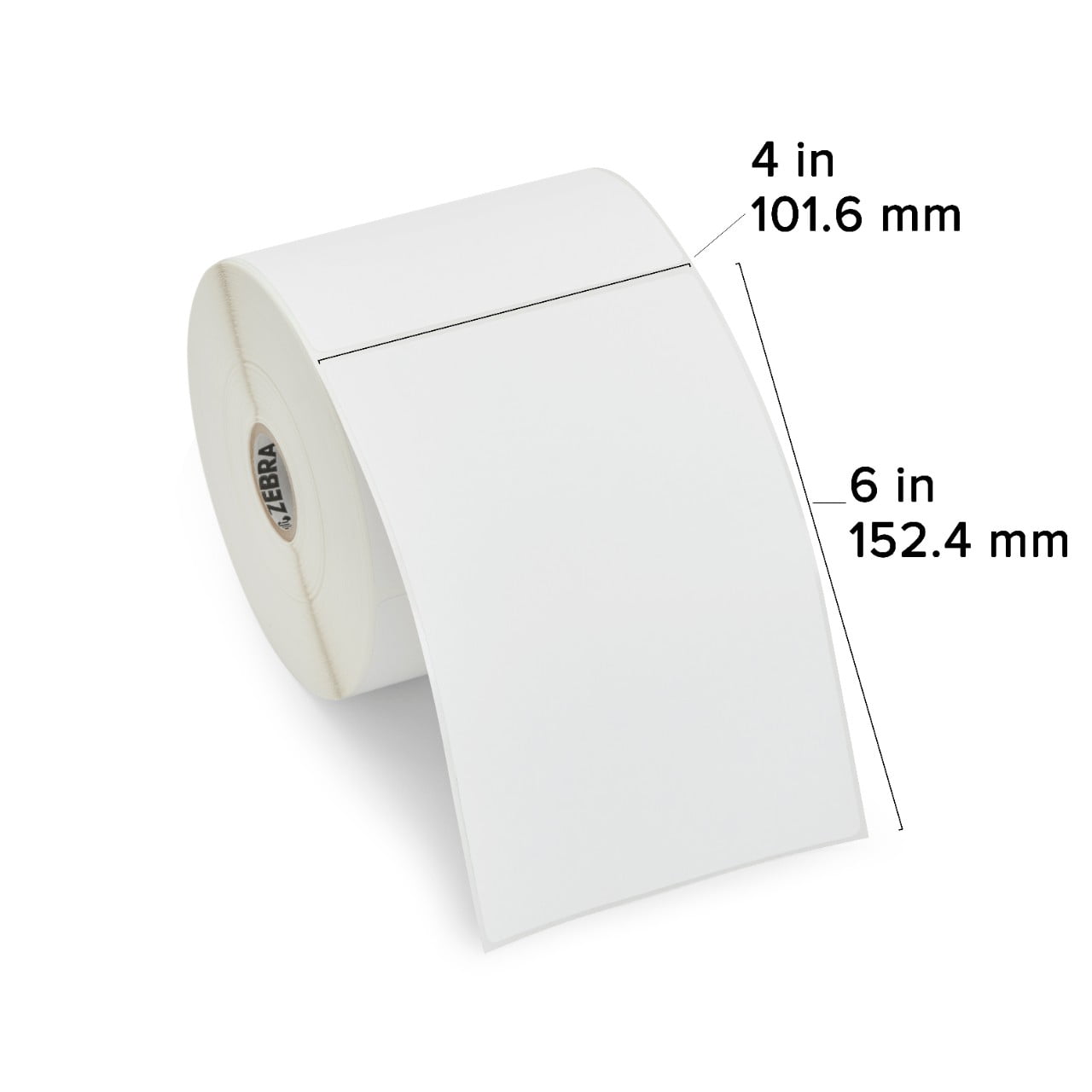 Zebra Z-Ultimate 3000T Thermal Transfer Labels, 4" x 6" Polyester Label on 1" Core, 460 Labels per Roll, 4 Rolls