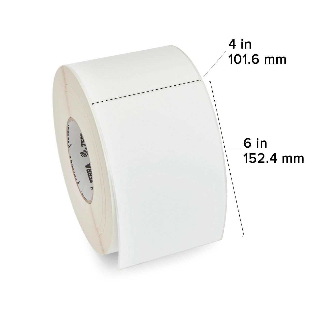 Zebra Z-Ultimate 4000T Thermal Transfer Labels, 4" x 6" Label, 3" Core, 960 Per Roll, 4 Rolls