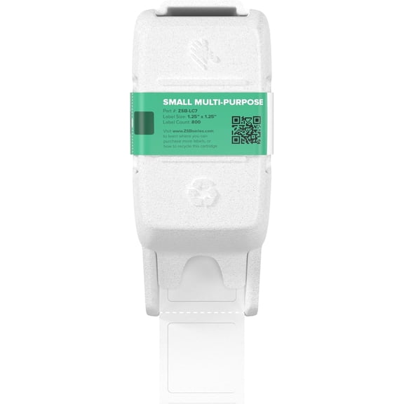 Zebra ZSB Series Labels - Potato Starch-Based Printer Label Paper Recyclable Cartridge for Stickers Versatile, Cloud-Based Adhesive Multipurpose, 1.25" x