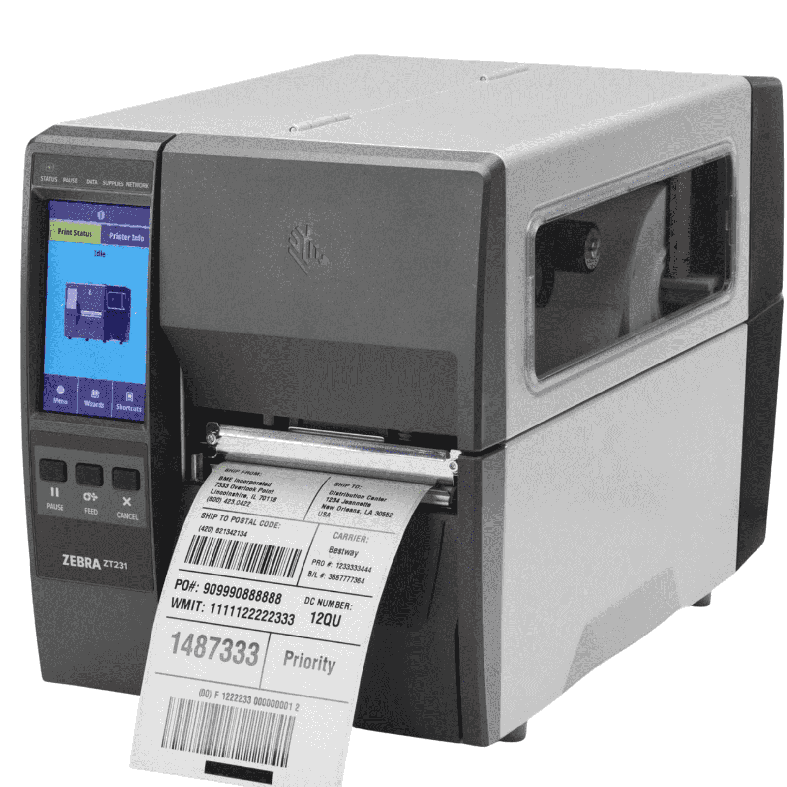 Zebra ZT231 Industrial Thermal Transfer & Direct Thermal Label Printer, 4-inch, 203 DPI