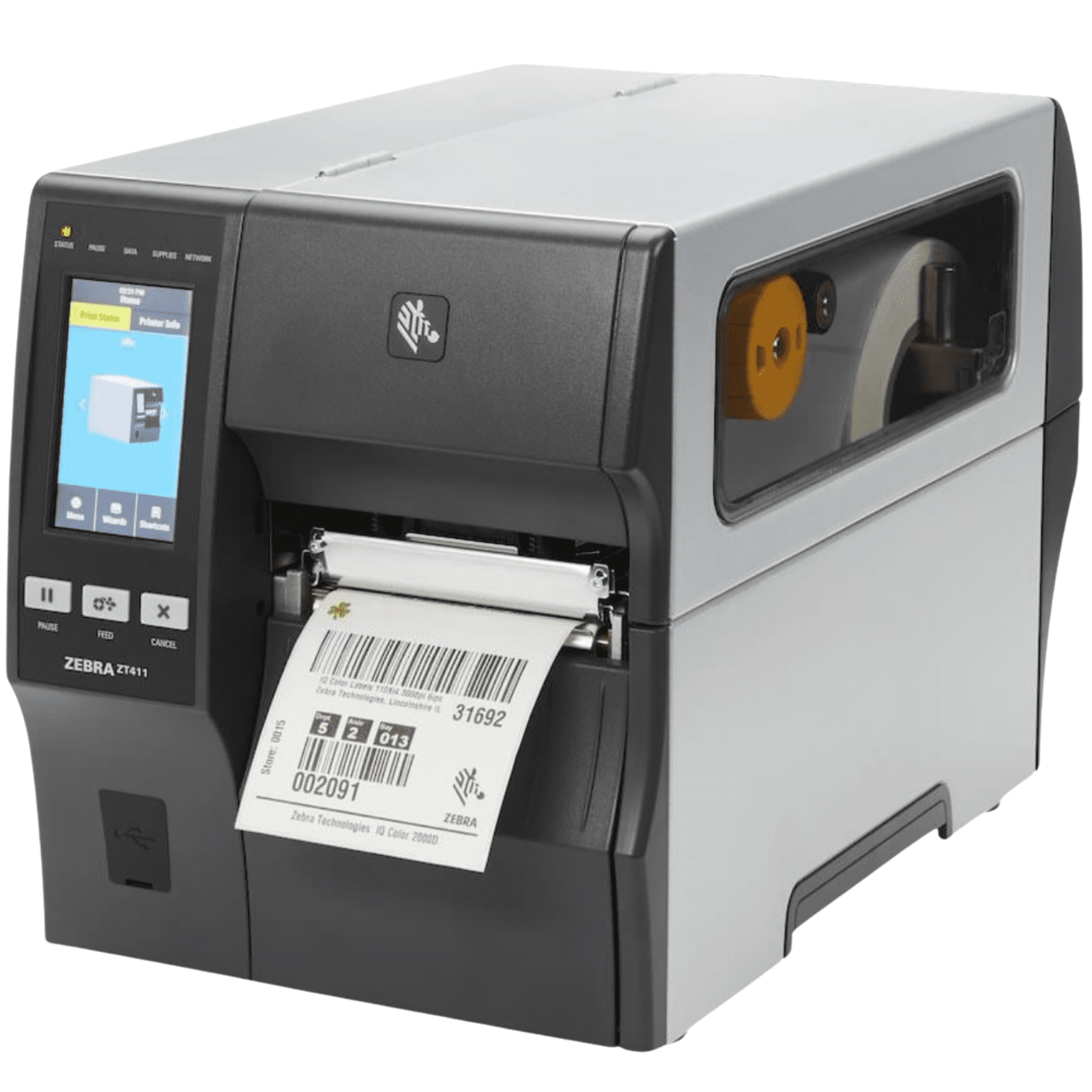 Zebra ZT411 Thermal Transfer Industrial Printer 300 dpi Print Width 4 in Serial USB Ethernet Bluetooth ZT41143-T010000Z