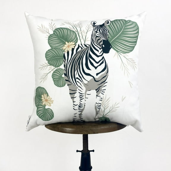 Zebra | Zebra Decor | Zebra Print | Leaves | Decorative Pillows | Mom Gift | Home decor | Room Decor | Bedroom Decor | Throw Pillows