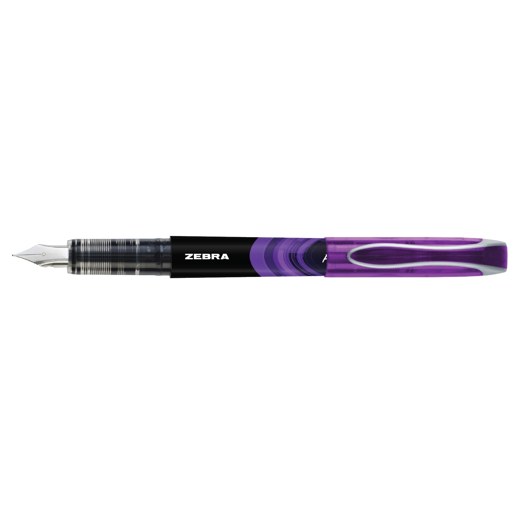 Zebra Fuente Einweg-Füller 6er Pack – Lila Tinte, 0,6 Mm Feder, Ideal Für Schule & Büro