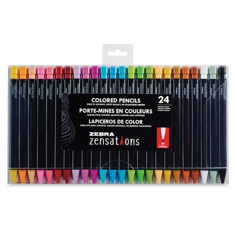 Zebra Zensations Mechanical Colored Pencils - Set of 24 for Adults