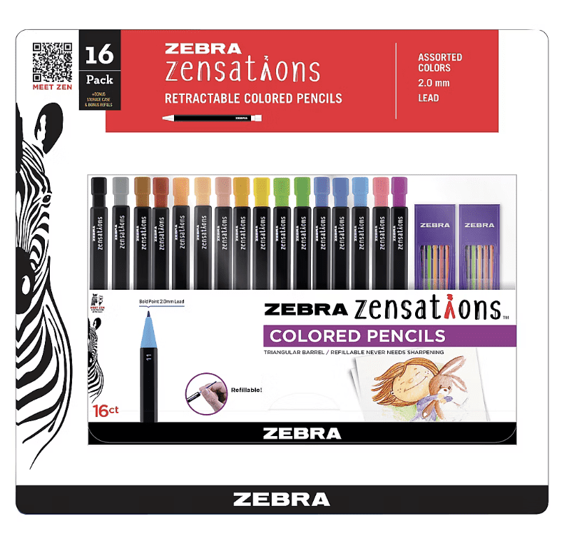 Zebra Pen Zensations Mechanical Pencils with Bonus Lead Refills, 16 Pk ...