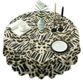 thumbnail image 1 of Zebra and Leopard Print Pattern Round Tablecloth 60"x60",Wrinkle Wipeable Table Cloth for Kitchen Dining Room Picnic Patio Party, 1 of 6