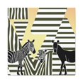 thumbnail image 1 of 'Zebra in Deco Moon' - Canvas, 1 of 1