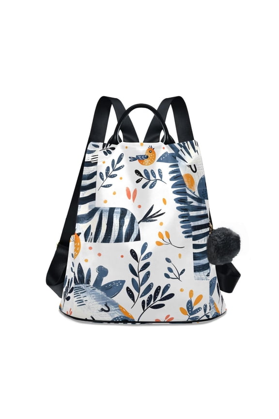 Zebras Cute Travel Laptops Backpack for Women Anti-theft Casual Work Bag Daypack Lightweight Laptop Bag