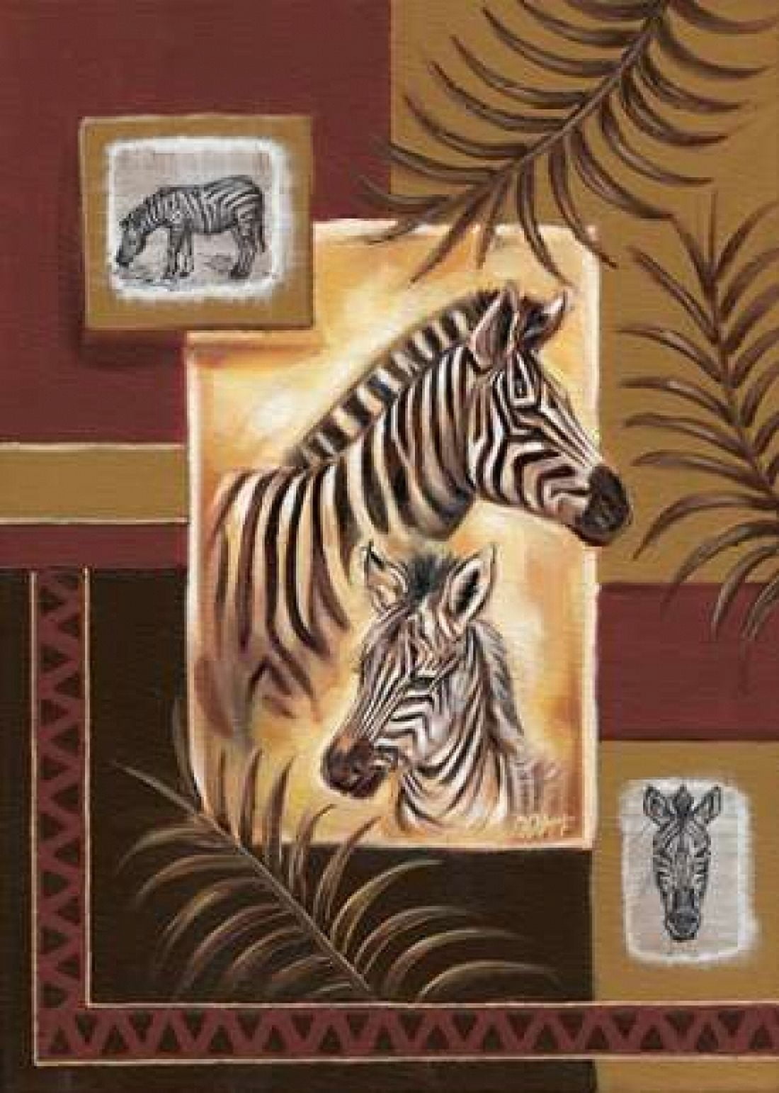 Zebras in Africa Canvas Art - Wendy Fields (20 x 28)