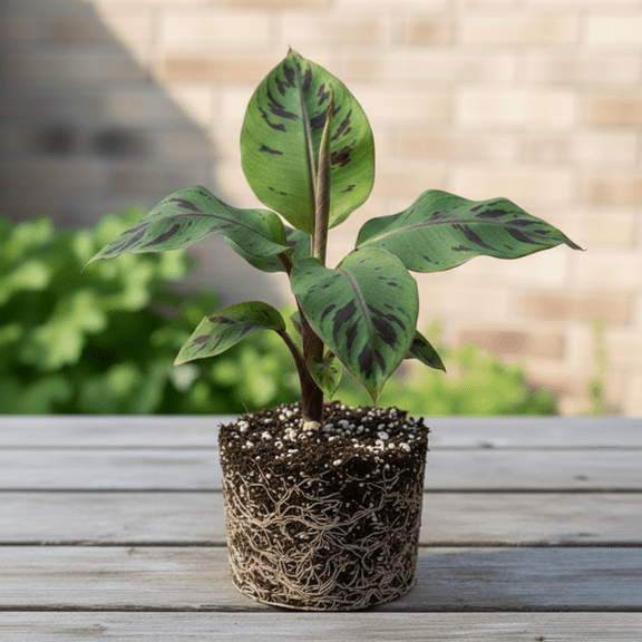 Zebrina Banana Plant Live, Banana Trees for Outdoor Indoor Planting, Cold Hardy, 4-7 inches Tall for Planting