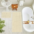 thumbnail image 1 of Zebrux Non Slip Thick Shaggy Chenille Bathroom Rugs, Bath Mats for Bathroom Extra Soft and Absorbent - Striped Bath Rugs Set for Indoor/Kitchen, 1 of 1