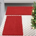thumbnail image 1 of Zebrux Non Slip Thick Shaggy Chenille Bathroom Rugs, Bath Mats for Bathroom Extra Soft and Absorbent - Striped Bath Rugs Set for Indoor/Kitchen., 1 of 1