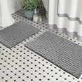thumbnail image 1 of Zebrux Non Slip Thick Shaggy Modern Designed Chenille Bathroom Rugs, Bath Mats for Bathroom Extra Soft and Absorbent - Bath Rugs Set for Indoor/Kitchen (20 x 30 + 15 x 23'', Light Grey), 1 of 3
