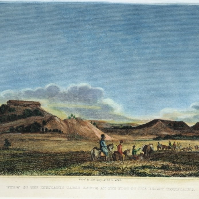 Zebulon Pike Expedition. Nview Of The Broken Table Lands Seen By