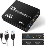 Zecamin 4K UHD Video Capture Card Compatible with Mac, with USB A to USB A/USB C Cable