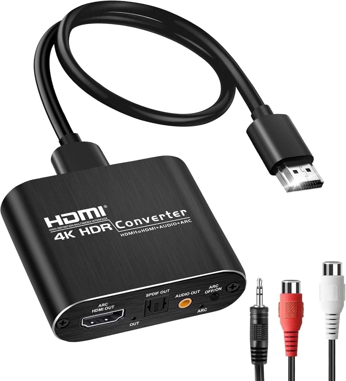 Zecamin HDMI ARC Audio Extractor Converter Box 4K@60Hz, HDMI to