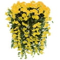 thumbnail image 1 of Zeceouar 1.18 in Artificial Silk Violet Flower Yellow Bouquet, 1 of 2
