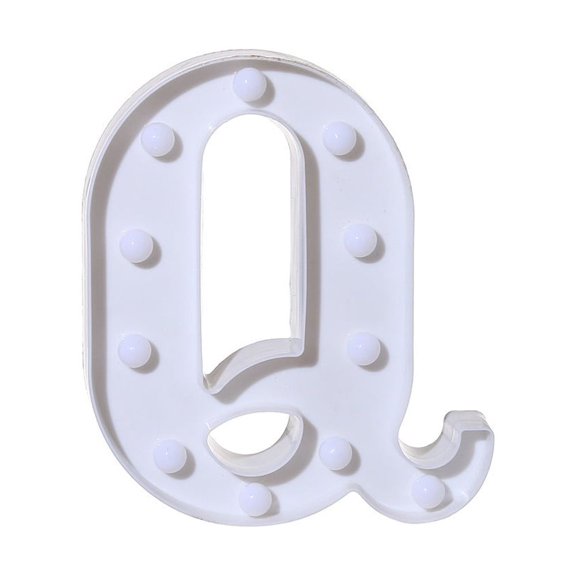 Zeceouar Alphabet LED Letter Lights Light Up White Plastic Letters Standing Hanging A-M &