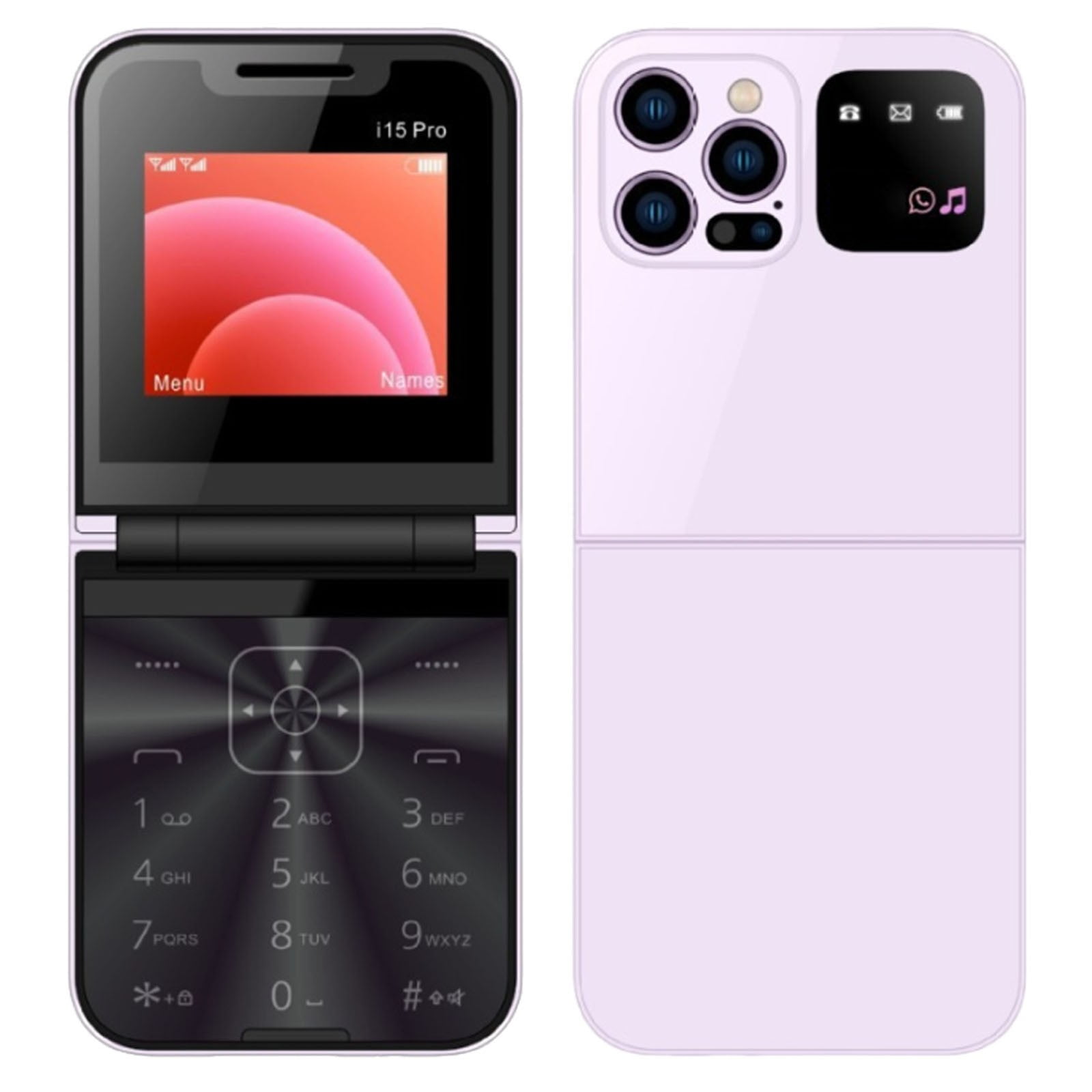 Zeceouar Savings Clearance! 2024 New Mini Flip Mobile Phone 2 SIM Card