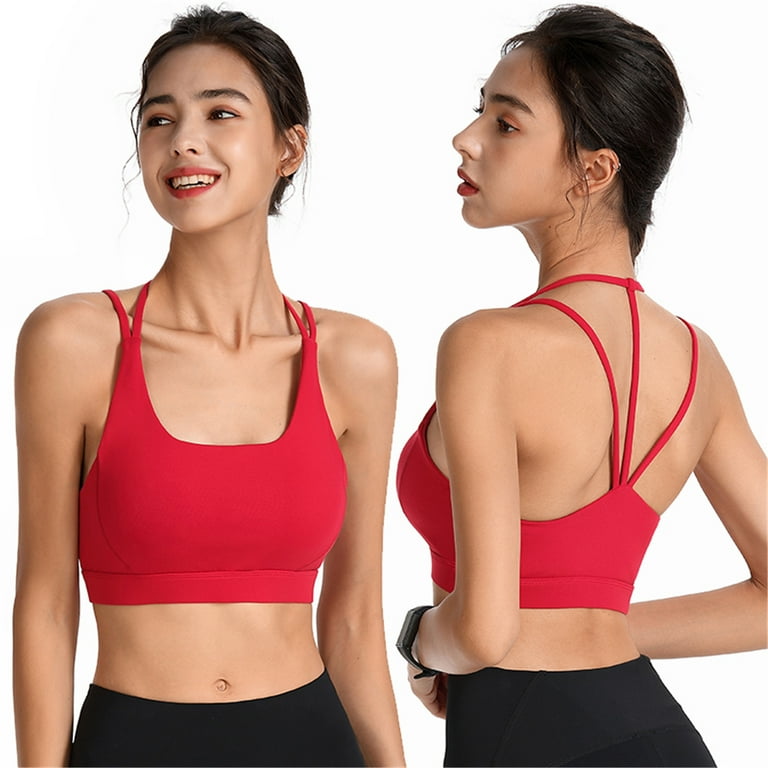 Zeceouar Sports Bras For Women Woman Bras With String Quick Dry Shockproof  Running Fitness Large Size Underwear