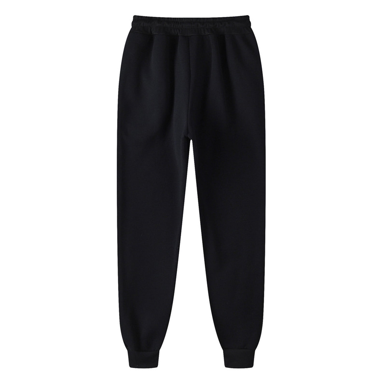 Zeceouar Sweatpants For Men Winter Solid Color High Waist Warm Pants ...