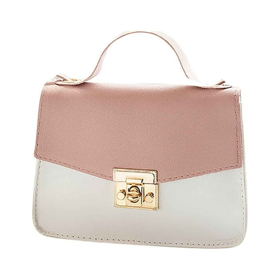 Zeceouar Unisex Leather Crossbody Bag with Multi Compartment, Pink