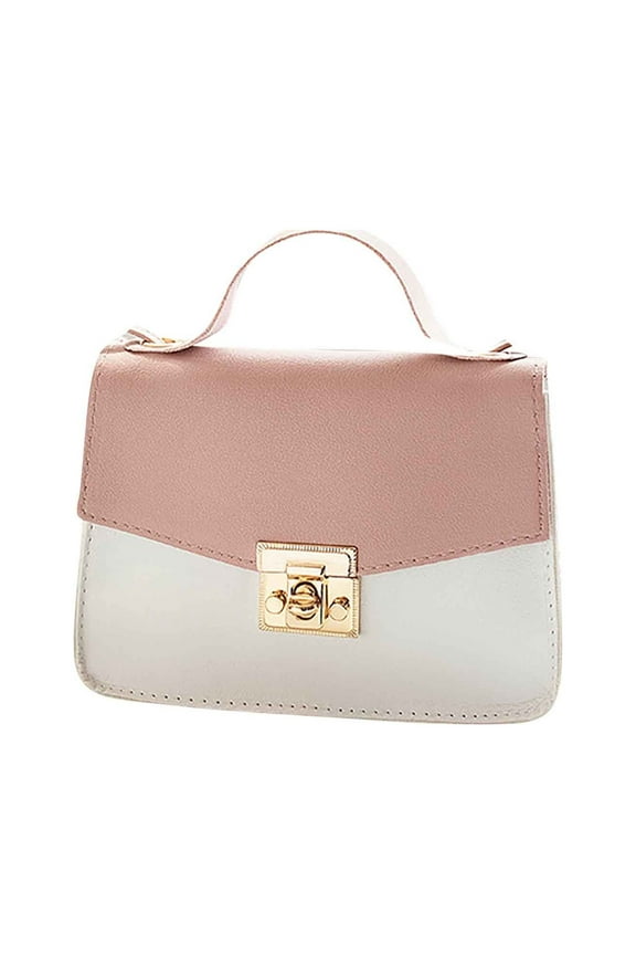 Unisex Leather Crossbody Bag with Multi Compartment, Pink