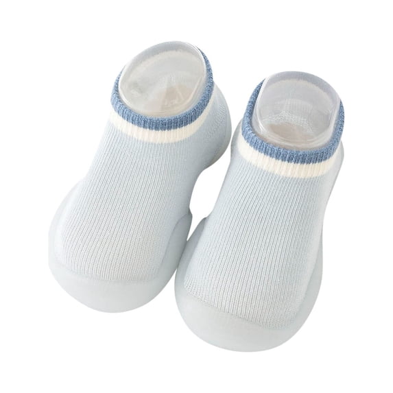 Zecgelong Autumn Children Toddler Shoes Boys And Girls Floor Sports Socks Shoes Solid Color Light And Comfortable Baby Sneakers Size US:5.5 Blue