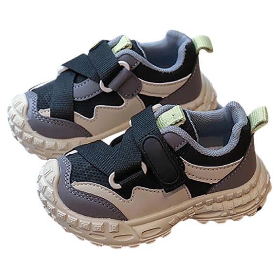 Zecgelong Autumn Release Athletic Sneakers For Girls And Boys Breathable Running Shoes With Soft Sole For Kids Girls Athletic Shoes Size US:8 Black
