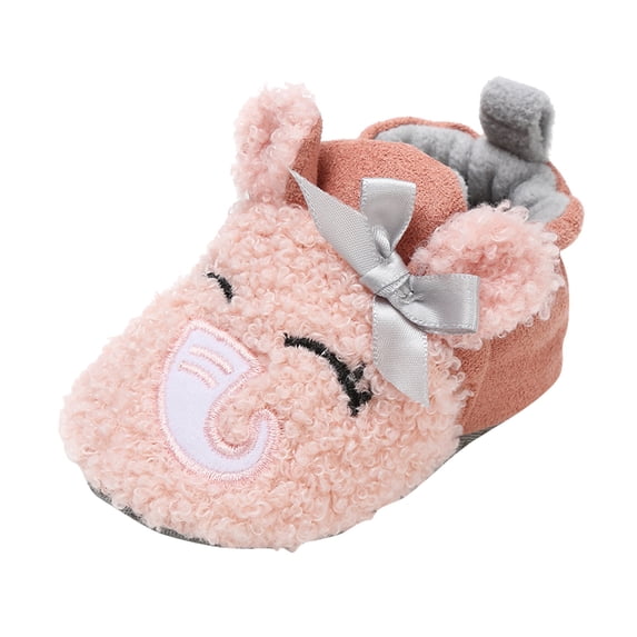 Zecgelong Baby Cartoon Shoes Plus Velvet Warm Boots Fashion Non Breathable Toddler Shoes Boots Boots Waterproof Baby Bootsâ 0-6 Months