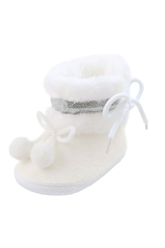 Baby Shoes Fashion Flat Warm Cotton Boots Bag Soft Sole Toddler Booties Baby Winter Boots 0-6 Months