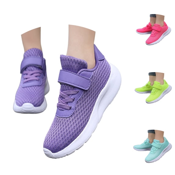 Zecgelong Big Girls Mesh Sneakers Thick Sole Non Breathable Sport Shoes for 1 Big Kids